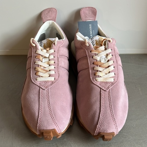 Lanvin Bumper Pink Suede Sneakers - Picture 3 of 11